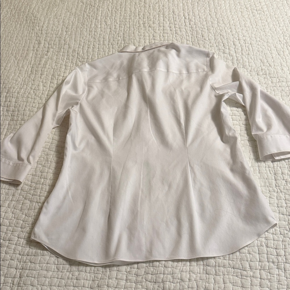 Coldwater Creek White Cotton Shirt - Women's Tailored Fit - Picture 6 of 7